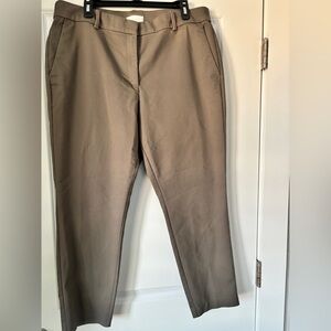 Olive Green Dress Pants - Classic Straight Fit.